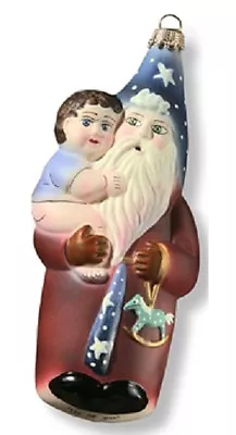 Vaillancourt Folk Art Chalkware #OR9630  STARLIGHT SANTA 1996 ORNAMENT  *NEW* • $120