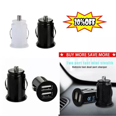 Car Charger Double USB Dual 12V Cigarette Socket Adapter Power Plug HOT • $1.49