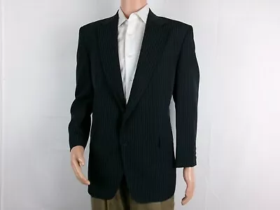 Blair Menswear 2-Button Suit Jacket     SIZE: 44R    DARK BLUE STRIPE DESIGN • $5.98