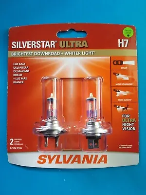 NEW - Sylvania Silverstar ULTRA H7 Pair Set High Performance Headlight 2 Bulbs • $27.30