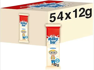 Milkybar White Chocolate Kid Bars 54 X 12 G Free Shipping Brand New • £12.39