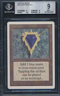 Unlimited Mox Sapphire BGS 9 Graded Magic MTG (0831) -magicgraders- • $8350