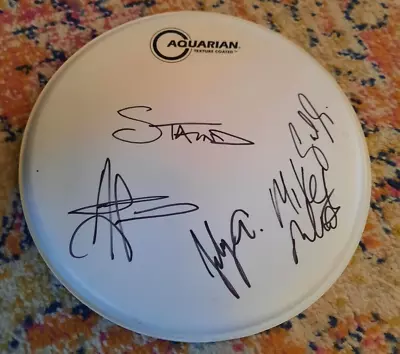 STAIND Signed Autograph Drumhead 2012 Uproar Festival Aaron Lewis Mike Mushok • $200