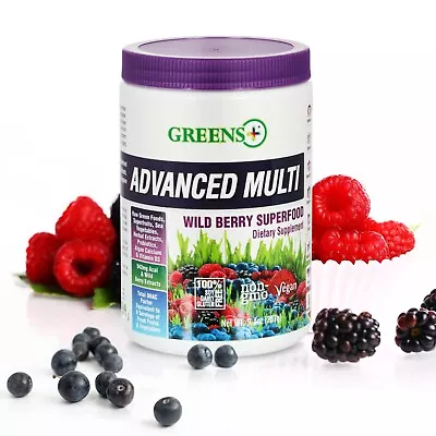 Greens+ Advanced Multi Wild Berry Organic Superfood Supplement Powder | 9.4oz • $38.66