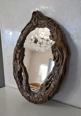 Magic Gothic Mirror With Wood Frame. Witch Mirror. • $127.88