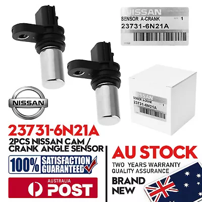 2X Cam / Crank Angle Sensor Fits NISSAN X-TRAIL T30 QR25DE 2.5L XTRAIL 02-06 • $56.28