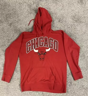 Vintage Double-Sided Chicago Bulls Hoodie Youth Red Sweatshirt NBA • $20