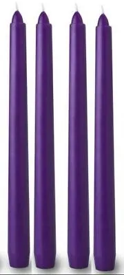 4 Pcs Purple Taper Dinner Candles 10-inch Tall X 0.75 (3/4)inch Diameter. • $13.90