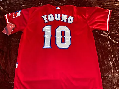 Majestic Texas Rangers  Baseball Jersey Michael Young 10 Size 56 • $75