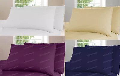 200TC Thread Count Pair Of Pillow Case  100% Egyptian Cotton Oxford Or Housewife • £3.99