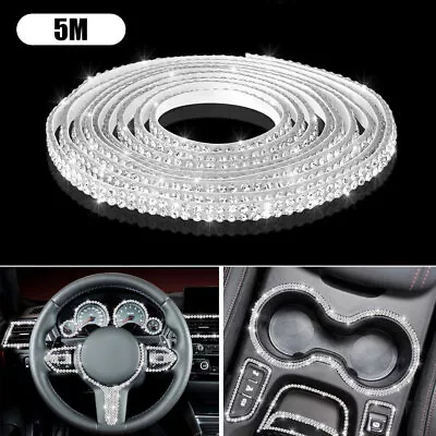 Rhinestone Car Interior Decor Strip Sticker Moulding Line Trim Accessories 5M • $7.83