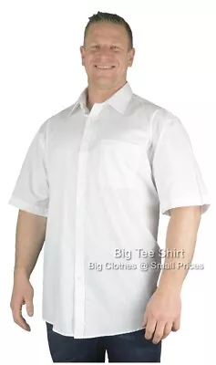 Big Mens Espionage Hunter Plain Short Sleeve Shirt 2XL 3XL 4XL 5XL 6XL 7XL 8XL • £24.99