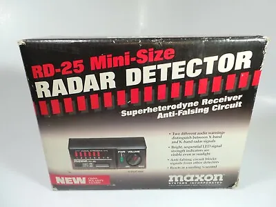 $29.95 • Buy MAXON RD-25 Mini Radar Detector Superheterodyne Receiver Anti-Falsing Circuit