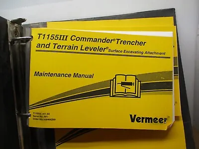 Vermeer T1155iii Trencher Tractor  Parts Manual Terrain Leveler • $285