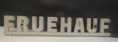 Vintage FRUEHAUF Trailer Emblem Name Badge Metal Original Transportation • $143.32