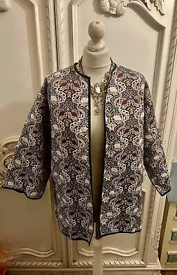 Zara Tapestry Paisley Boho Kimono Jacket M • £9.99