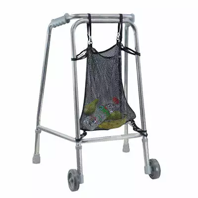 Walking Frame Net Bag - Six Secure Straps - Easy To Fit Walking Aid Carry Bag • £12.99