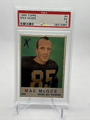 Psa 5 1959 Topps Max McGee Green Bay Packers RC Rookie Card • $29.99