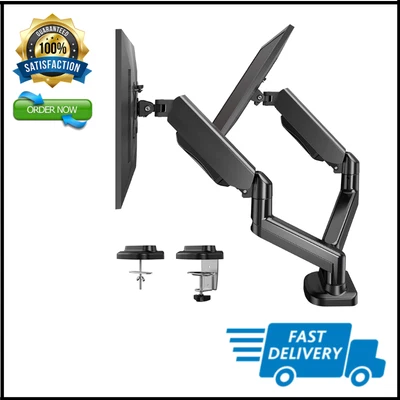 $81.57 • Buy Dual Monitor Arm For 13 To 27 Inch, Gas Spring Monitor Stands For 2 Monitors
