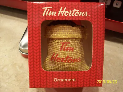 $10.99 • Buy Tim Hortons Christmas Tree Ornament--Burlap Bag Of Coffee Beans  2016