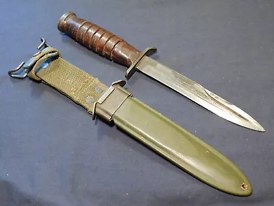 A+ WWII US M3 Trench Fighting Knife Dagger IMPERIAL Grd Mark In M8 Airborne Army • $163.50