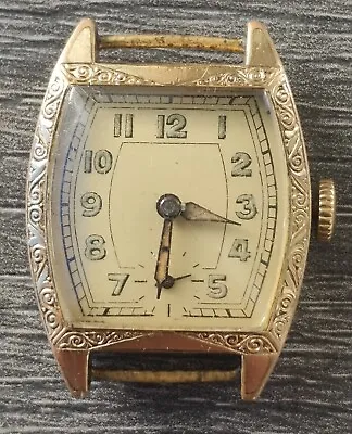 Vintage Men's Art Deco Anonymous Watch Very Beautiful Engraved Case • $69
