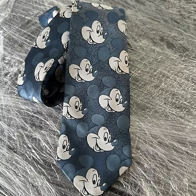 Mickey Mouse By Cervantes Nylon Vintage Blue Mens Neck Tie • $10.49