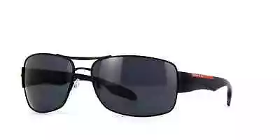 $349 • Buy New RARE Prada Linea Rossa Sunglasses Black Grey Polarized PS 53NS 1BO5Z1 65mm