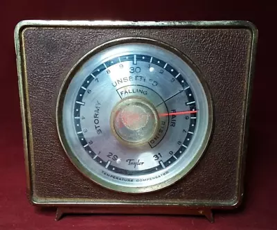 Taylor Vintage Barometer Desktop Weather Forecast Metal • $15