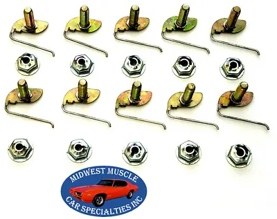 7/16 -5/8  Trim Molding Moulding Clips & Nuts For Chrysler Dodge Plymouth 10pc F • $17.23