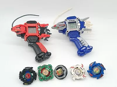 Vintage Beyblade Lot. Shooters And Guns. Not Tested. Battery Compartment Has... • $74.98