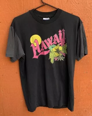 Vintage 1980s 90s Hanes Hawaii Tropical Traveling Single Stitch T Shirt Sz Large • $27.99