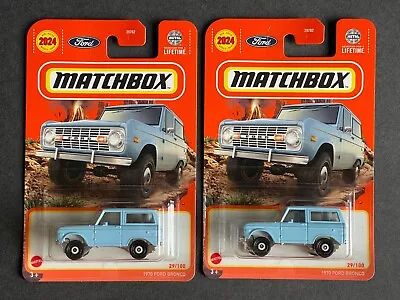 2024 Matchbox 1970 FORD BRONCO Blue E-Case Lot Of 2 • $16.99