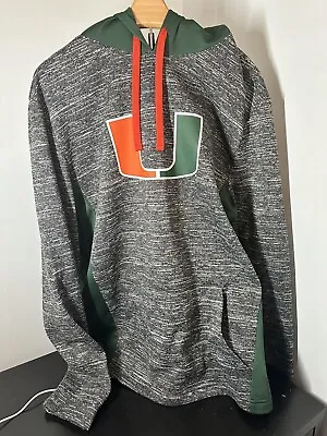 UM University Of Miami Hurricanes Hoodie Sweatshirt Mens 2XL Fanatics • $20