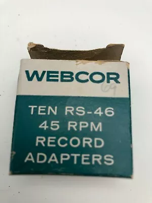 Vintage Webcor Rs-46 Pack 45 Rpm Metal Record Adapters 13 Discs • $15