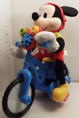 Vintage Mickey Mouse On Tricycle Bike Battery Operated Talking Toy-Free Shipping • $24.95