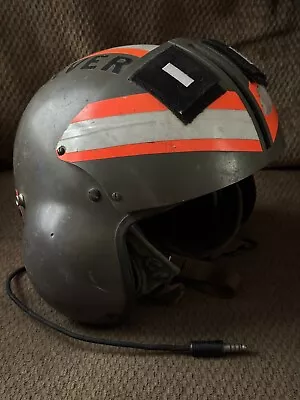 Vintage Vietnam War Era US Helicopter Pilot Gunnar Flight Helmet Gentex XL Named • $449.99