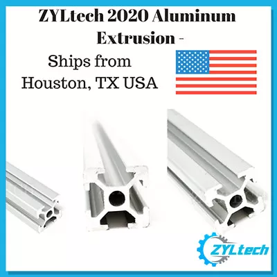 ZYLtech 2020 Aluminum T-Slot Aluminum Extrusion - 500mm CNC 3D Printer (silver) • $7.99