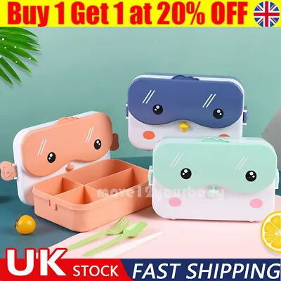 £8.19 • Buy Kids Character 4 Multi Lunch Box Compartment Sandwich Food Fruit Snacks_Students