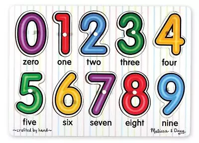 $7.99 • Buy Melissa & Doug See-Inside Numbers Wooden Peg Puzzle (10 Pcs)