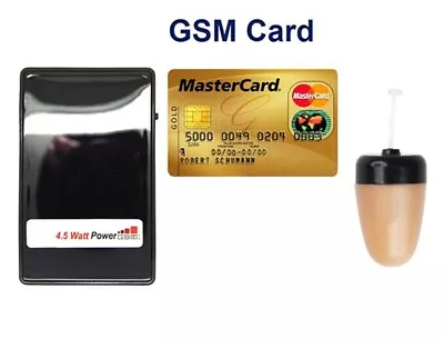 Spy Earpiece New Secret Gsm Id Card Box & Bluetooth Wireless Micro Covert Bug • $98.98