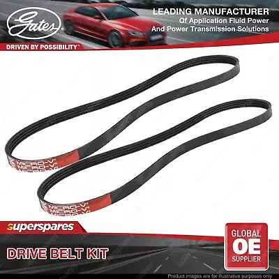 Gates A/C & Alternator Drive Belt Kit For Holden Commodore VE 6.0L 270kW • $85.95