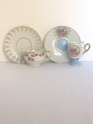 Vintage Miniature Porcelain Teacups & Saucers From Japan  • $12.50