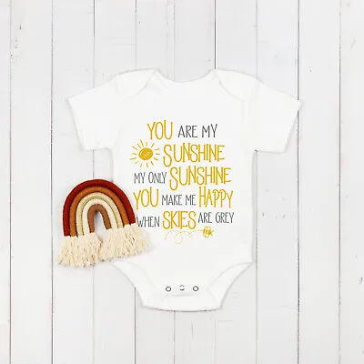 You Are My Sunshine My Only Sunshine Tshirt - Cute Nursery Rhyme Bodysuit/ • £9.80