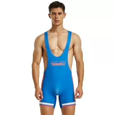 Men's Tight Vest Wrestling Suit Fitness Pants Body Suit Lingerie Boxing Suit • $21.99