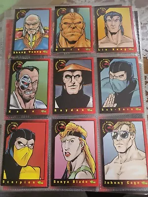 Mortal Kombat Character Profile Cards 1994 • $20