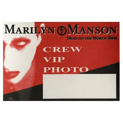 Marilyn Manson 1997 Antichrist Superstar Concert Tour Crew Backstage Pass • $15.99