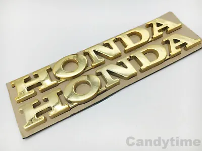 Gold 3D Fuel Tank Emblem Decal Rear Box For Honda Badge ABS Stickers Motorcycles • £8.77