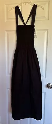 Zara Women's Black Zara Ruched Sundress New With Tags Size Medium • $39.99