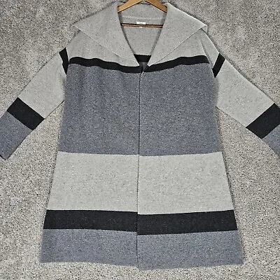 VINCE Car Coat Womens Small Colorblock Wool Cashmere Open Cardigan Sweater • $48.88